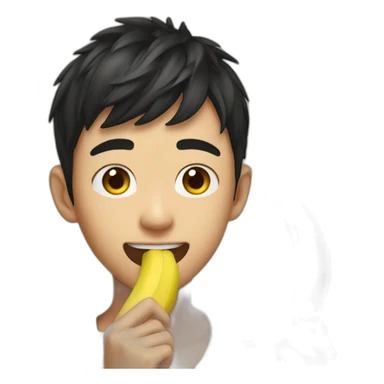 lucas wong eating banana sticker