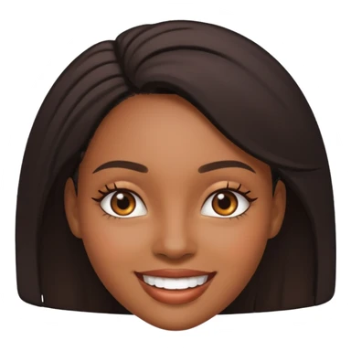 black women smile sticker