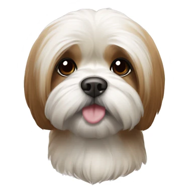 Lhassa apso marron patte blanche  sticker