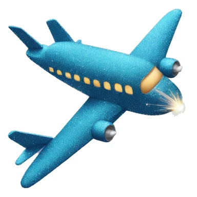 plane with big sparkles sticker