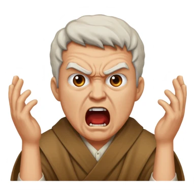 apostle angry shouting sticker