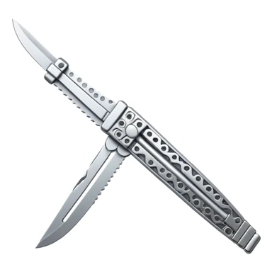 Silver colour butterfly knife not golden sticker