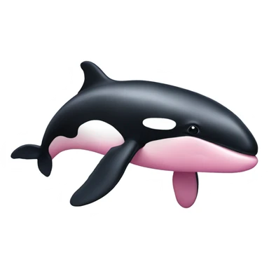 Pink killer whale  sticker