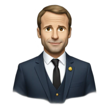 Macron en tenue africaine sticker