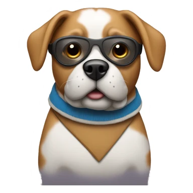 Dog wearing a ski mask sticker