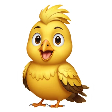 happy bird singing sticker