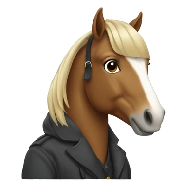 Horse in coat sticker