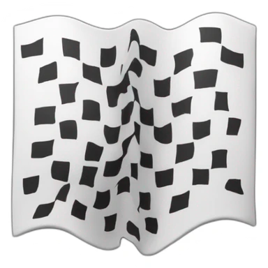 Bandera blanco mitad negro sticker