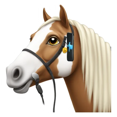 Horse with a phone sticker