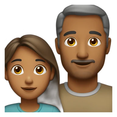 Father and daughter sticker