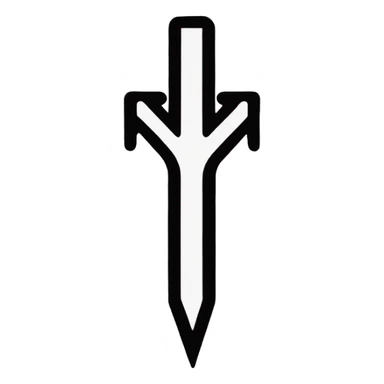 white arrow connect icon sticker