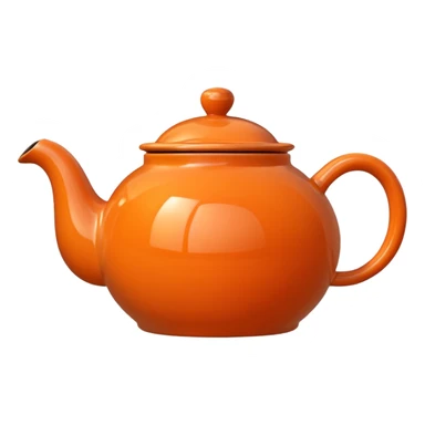 orange tea pot sticker