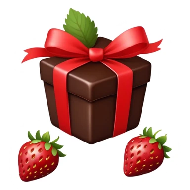 gift set of strawberries in chocolate sticker