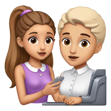 Ariana Grande talking to the cashier sticker