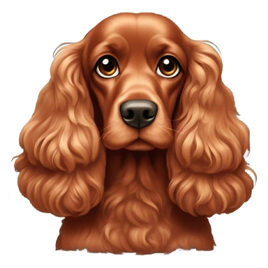 Red Cocker dog  sticker