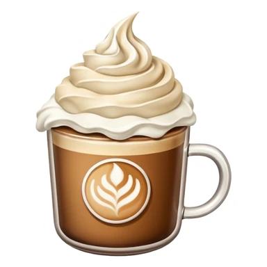 Cozy beige Coffee with whipped cream  sticker