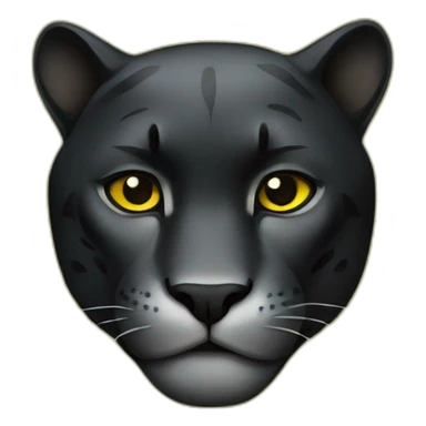 Black and yellow Panther sticker