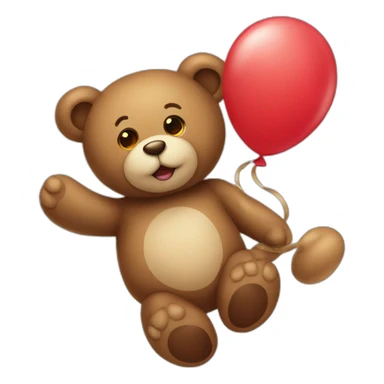 Teddy and balloon sticker
