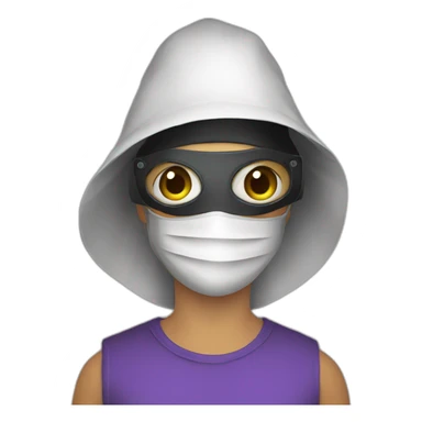 Hacker with mask read a book sticker