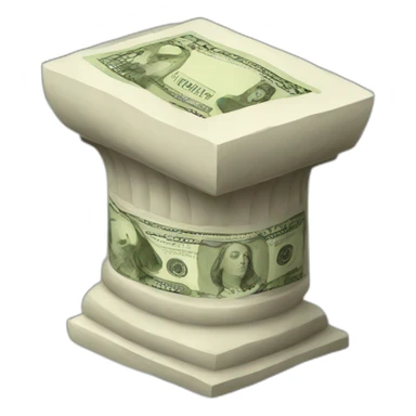 pillar of money sticker