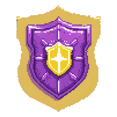 simple purple magical code shield with aura sticker