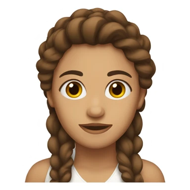 Mujer blanca pelo marrón ojos a ojos marrones y aesthetic sticker