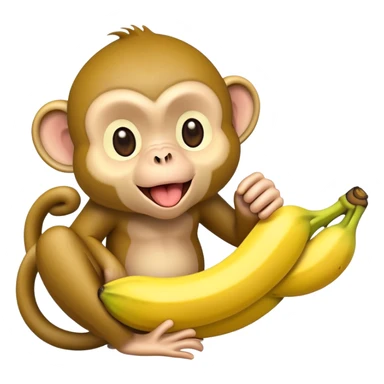 Monkey in a banana  sticker
