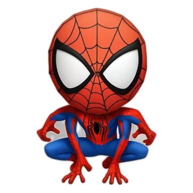 Spiderman qui tisse une toile d'araignée sticker