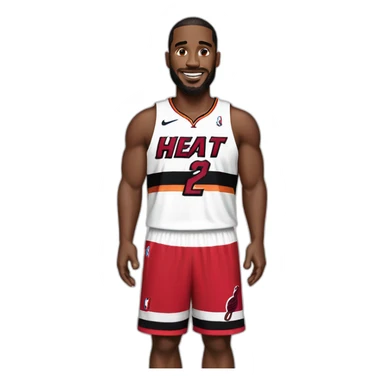 patrick wearing red miami heat jersey sticker