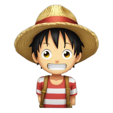 Luffy warning a strawhat sticker