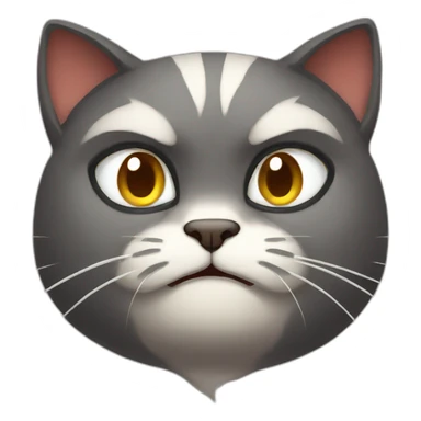 anger cat sticker