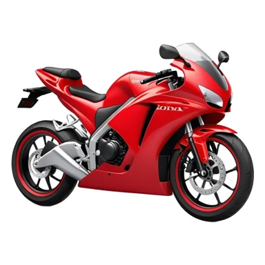 Red honda sports bike  sticker