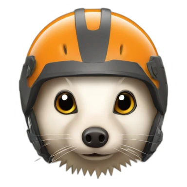 Hedgehog in the helmet sticker