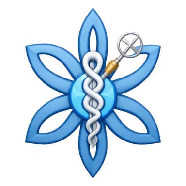 medical star of life (rod of Asclepius) symbol sticker