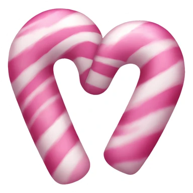 pink candy cane heart sticker