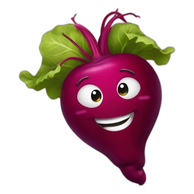 cute smiling beetroot face sticker
