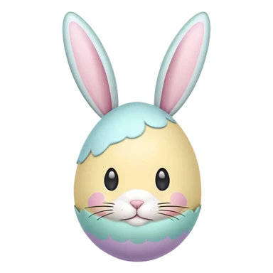 easter egg with bunny ears sticker