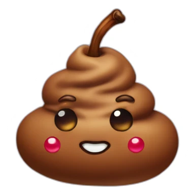 Poop with cherry on top sticker