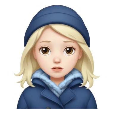very cold girl sticker