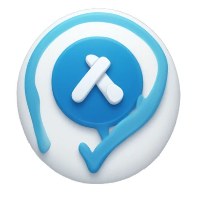 White colour tick icon inside a blue color circle sticker