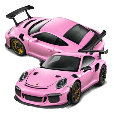 Pink Porsche gt3 rs  sticker