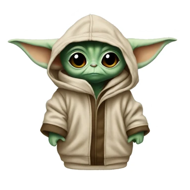 Baby yoda with a dodger hoodie sticker