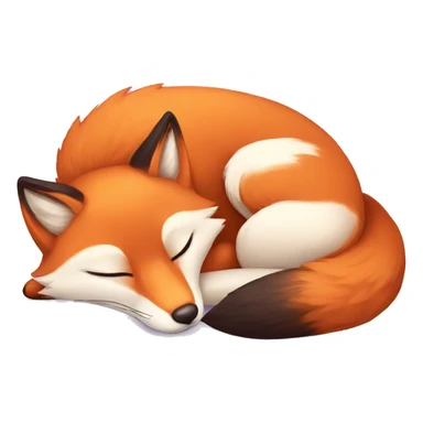 fox sleeping sticker