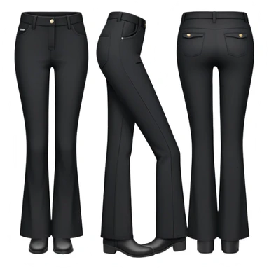 Bootcut black banding pants sticker