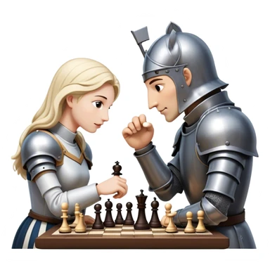 bold chess move with knight sticker