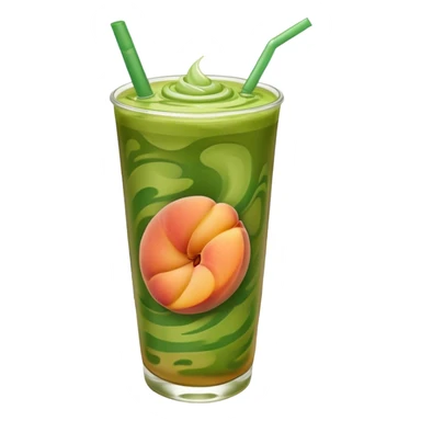 peach iced matcha  tea  sticker
