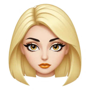 slay emoji with sharp eyeliner, bold expression, diva energy, aesthetic glow


 sticker