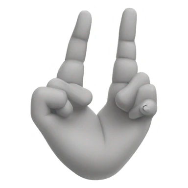 two hands making a heart shape with the index and middle finger sticker