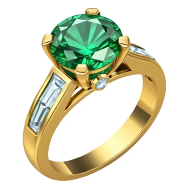 glitter esmerald diamond married ring sticker