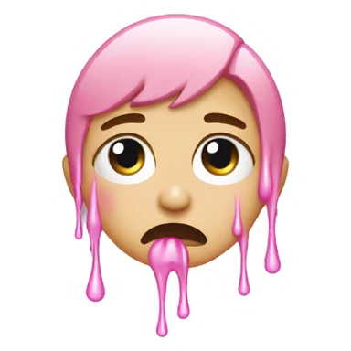 crying pink tears sticker